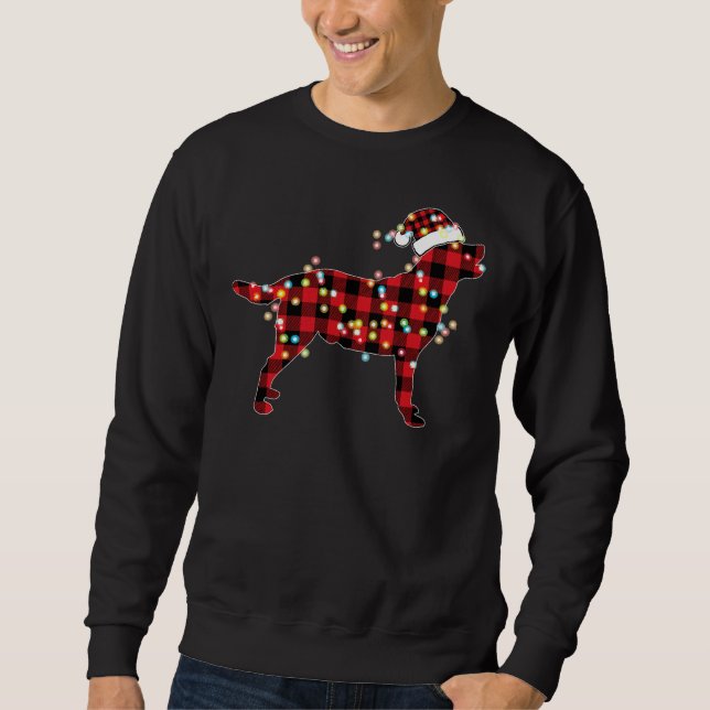 Moletom Labrador Retriever Xadrez de Natal Buffalo Pajamas (Frente)