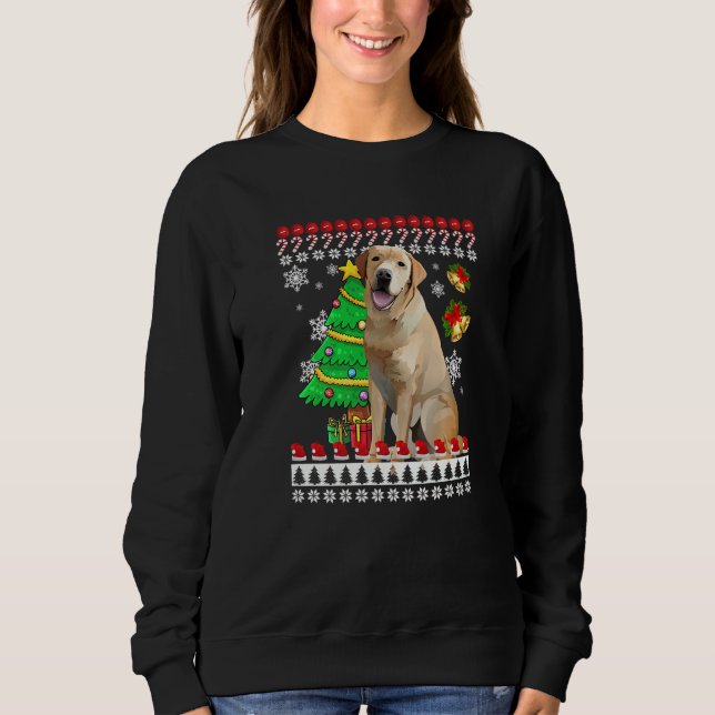 Moletom Labrador Ugly Christmas Ugly Christmas Sweater Lad (Frente)