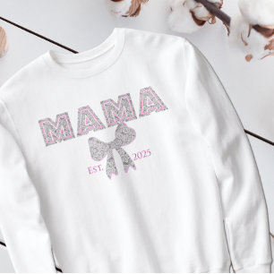 Moletom Lace Elegante "MAMA" com MOM Arco