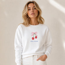 Moletom | Laço Cherry Coquette Ilustração Fofa