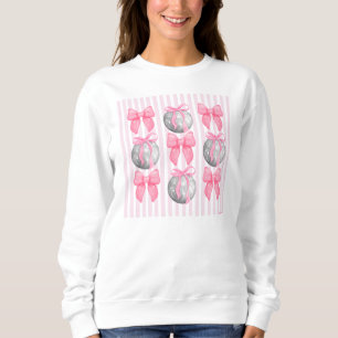 Moletom Laços de Listras Rosa e Bolas de Disco Feminino