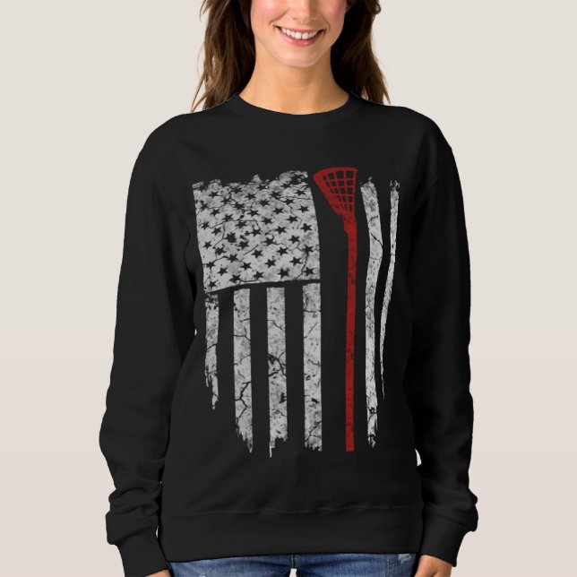 Moletom Lacrosse American Flag Men Gifs (Frente)