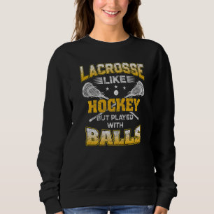 Moletom Lacrosse Como Hockey Mas Jogou Com Bolas Lax Te