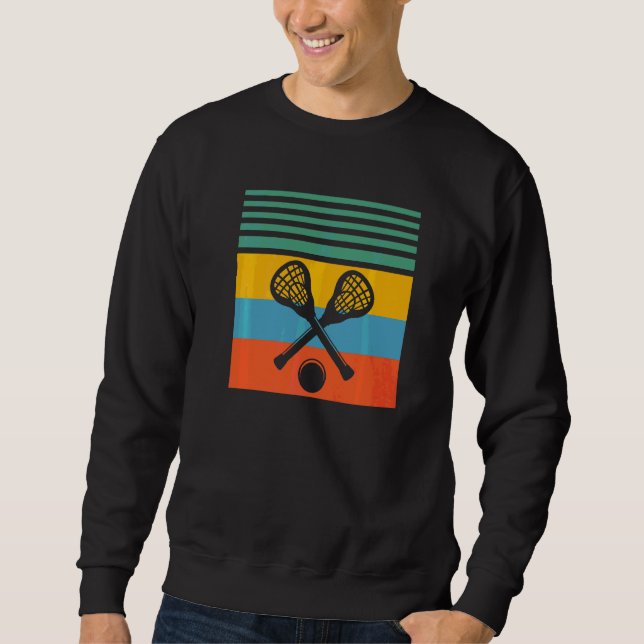 Moletom Lacrosse Jogo de Lacrosse Retro (Frente)