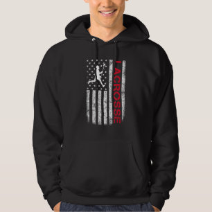 Moletom Lacrosse Usa Flag Men Women Boys Girls