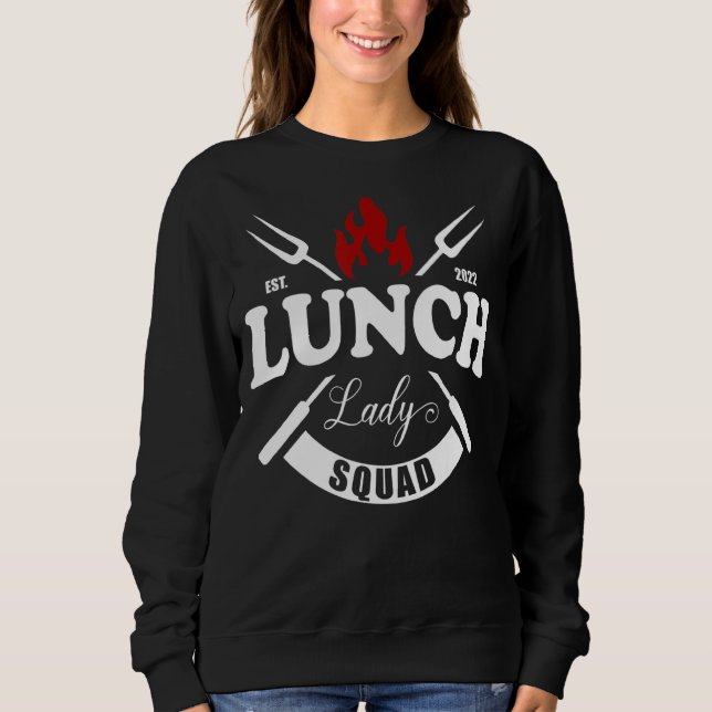 Moletom Ladie de Almoço da Senhora da Cafeteria da Tripula (Frente)