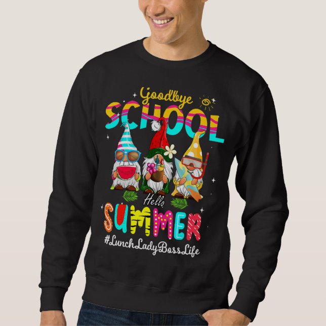 Moletom Lady Boss Gnomo Goodbye School Hello Summer (Frente)