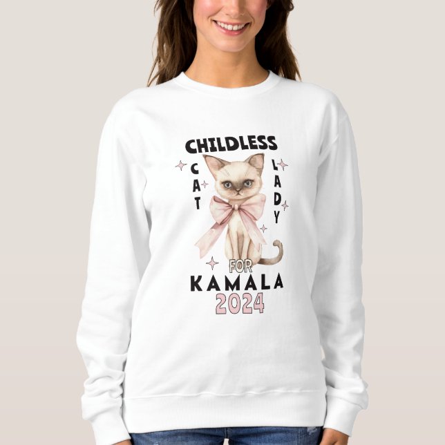 Moletom Lady Gato Sem Fios para Kamala (Frente)
