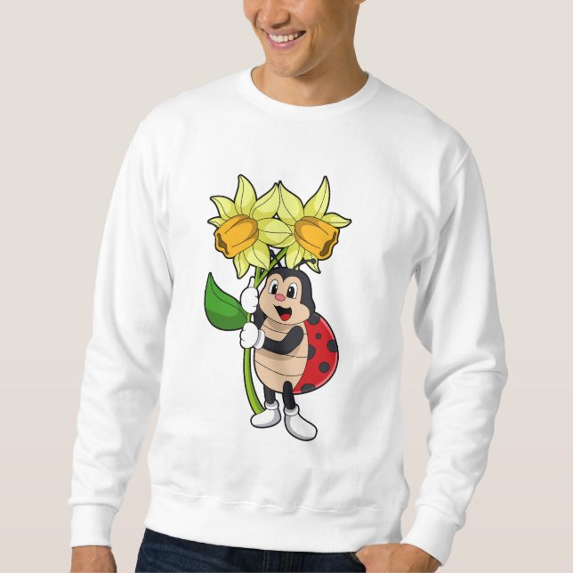 Moletom Ladybug com Flor Daffodil (Frente)