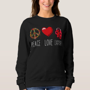 Moletom Ladybug Flower Heart Love Peace Ladybug Ladybug