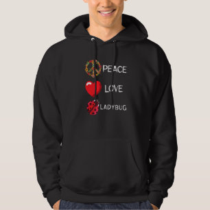 Moletom Ladybug Heart Inseto Love Peace Ladybug Inse