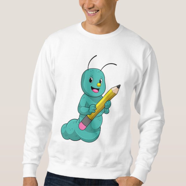 Moletom Lagarta com Lápis (Frente)