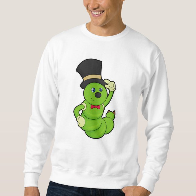 Moletom Lagarta como Alcance com Chapéu (Frente)