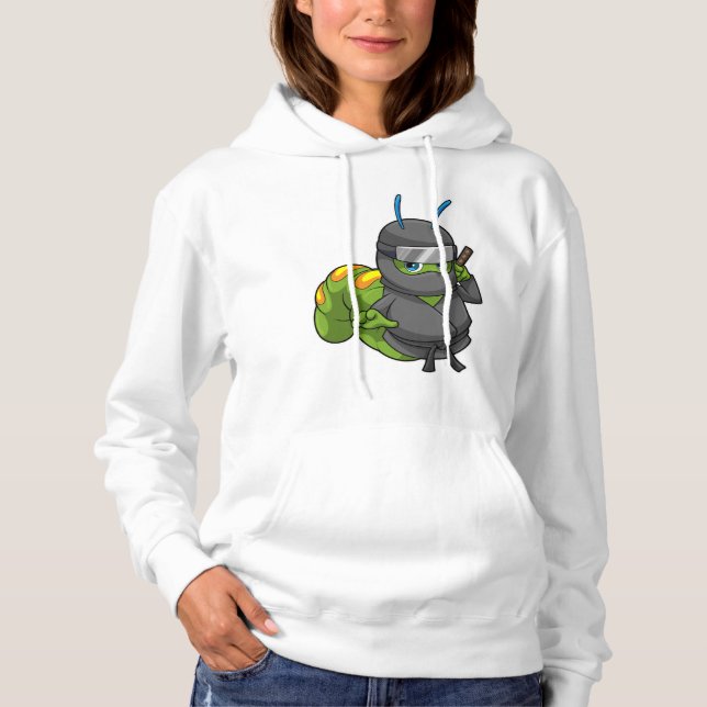 Moletom Lagarta como Ninja com Espada (Frente)