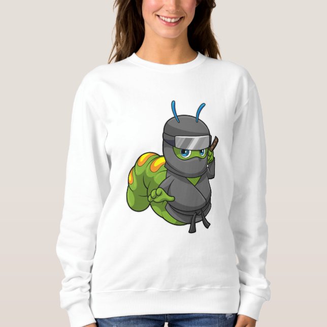 Moletom Lagarta como Ninja com Espada (Frente)