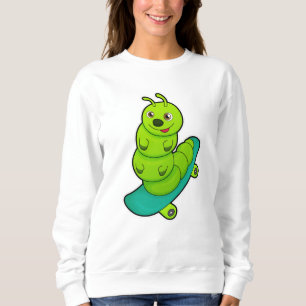 Moletom Lagarta como Patinadora com skate