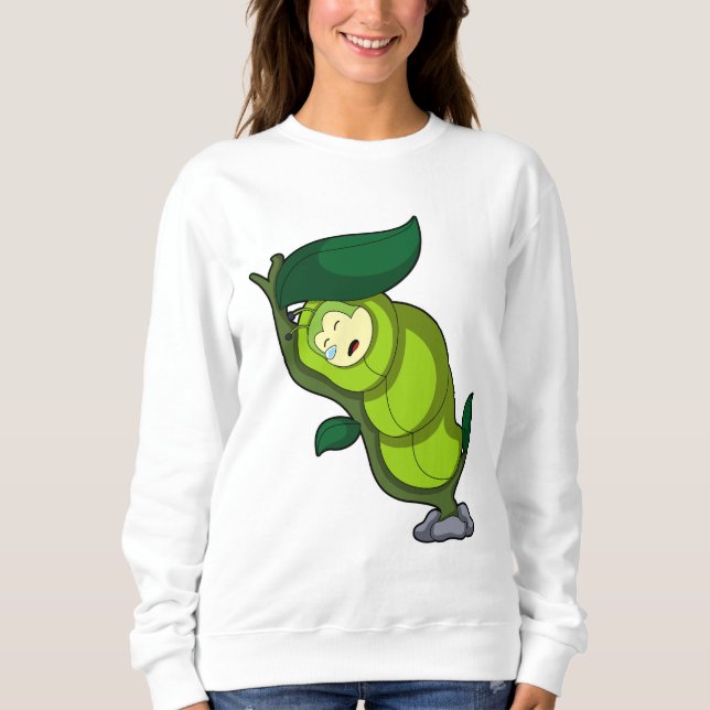 Moletom Lagarta dormindo com Folha (Frente)