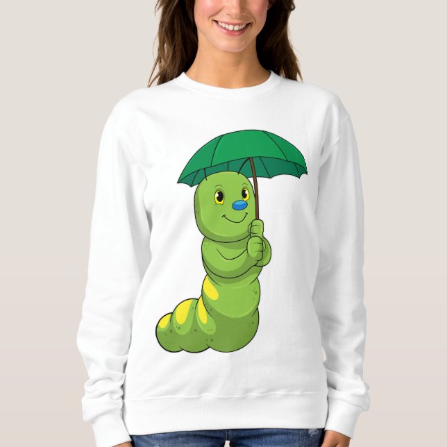 Moletom Lagarta em chuva com guarda-chuva (Frente)
