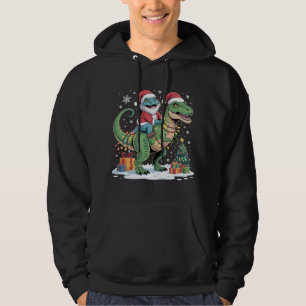 Moletom Lagarto Santa no T-Rex com Presentes