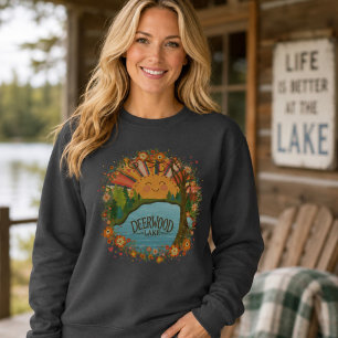 Moletom Lago Deerwood Diversão Floral Colorido Lago