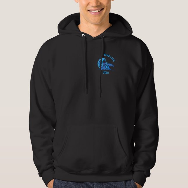 Moletom Lago Graphic Bear Utah Pocket Wave Souvenir (Frente)