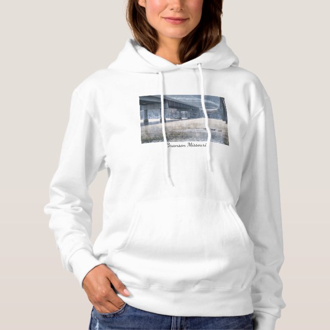 Moletom Lago Taneycomo Foggy Winter Fish Hoodie (Frente)