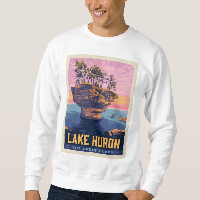 Moletom Lagos excelente | Lago Huron (Frente)