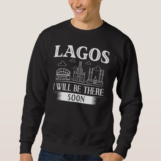 Moletom Lagos Nigeria City Skyline Map Travel 1 (Frente)