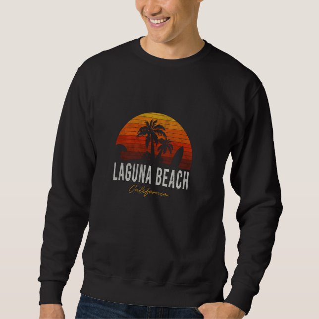 Moletom Laguna Beach California Palms Vacing Surf Sundow (Frente)