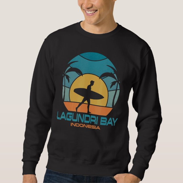Moletom Lagundril Bay Surfing Beach Retro Surfing Summer V (Frente)