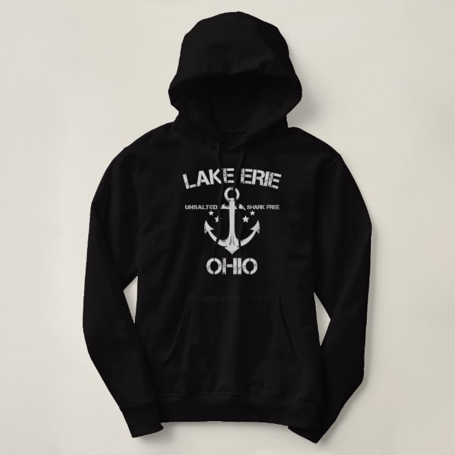 Moletom LAKE ERIE OHIO Funny Fish Camping Summer Gift (Frente do Design)