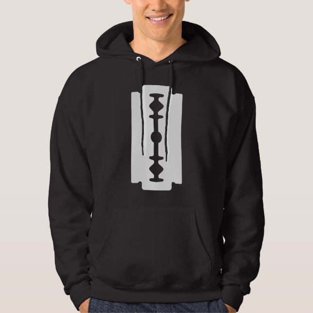 Moletom Lâmina de Razor - Branco no Escuro (Frente)