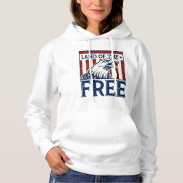 Moletom Land of the Free - Vintage USA Eagle Graphic