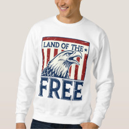 Moletom Land of the Free - Vintage USA Eagle Graphic