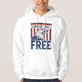Moletom Land of the Free - Vintage USA Eagle Graphic