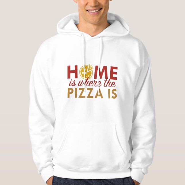 Moletom Lar é Onde Está a Pizza (Frente)