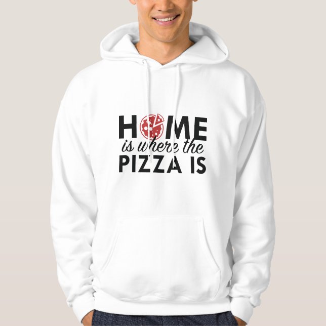 Moletom Lar É Onde Está a Pizza (Frente)