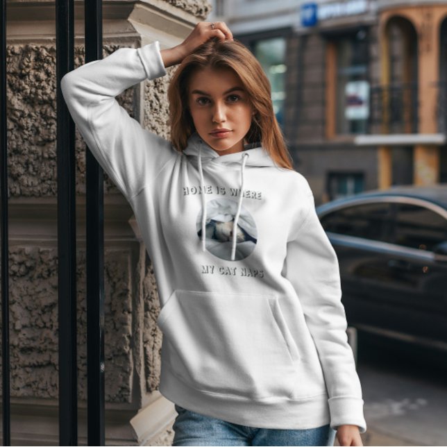 Moletom Lar é onde meu gato tira fotos personalizadas de a (Criador carregado)