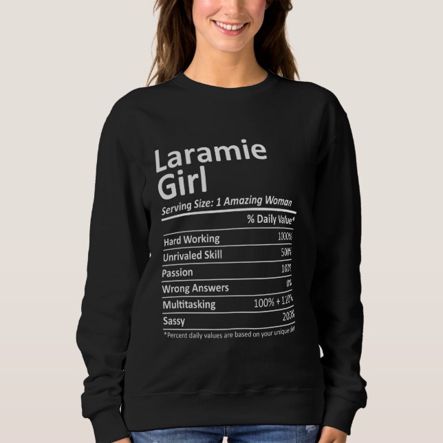 Moletom Laramie Girl Wy Wyoming Funny City Home Roots USA (Frente)