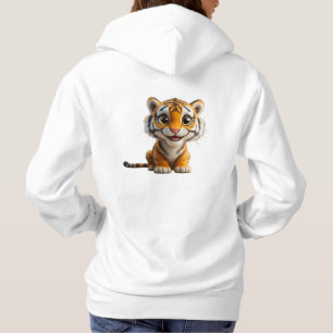Moletom Laranja-acastanhado e Tigre-Branco