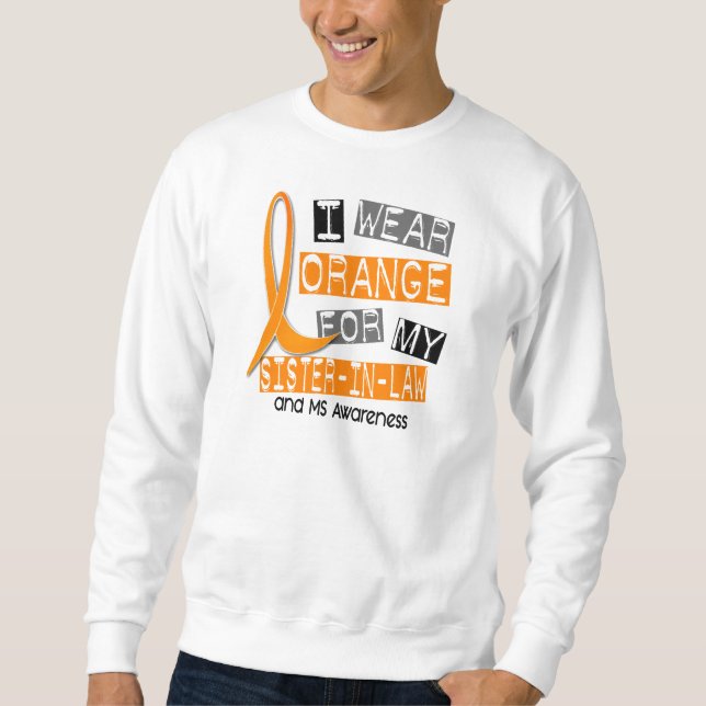 Moletom Laranja da esclerose múltipla do MS para minha (Frente)