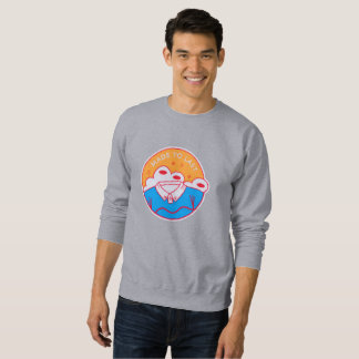 Moletom Laranja Neon Rosa Azul Gráfico Ousado