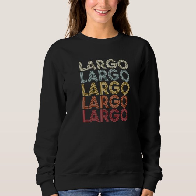 Moletom Largo Flórida Largo FL Retro Texto Antigo (Frente)