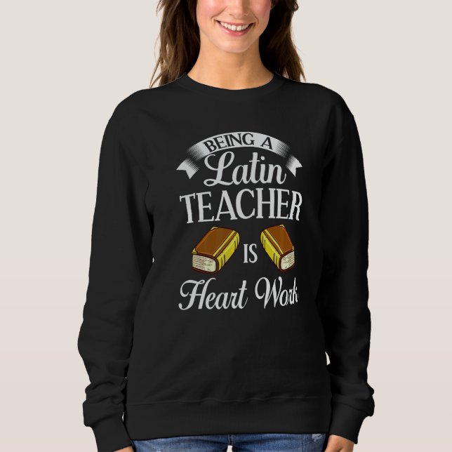Moletom Latin Teacher Rome Language Lesson Student School  (Frente)