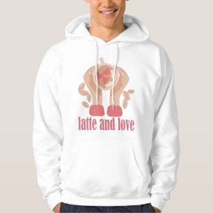 Moletom Latite e xícara de amor, mãos e café