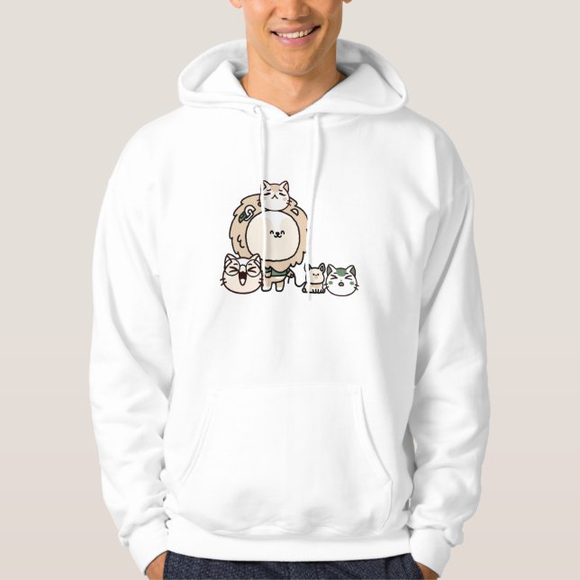 Moletom Leão com Cão Guia e Esquadrão de Gatos (Frente)