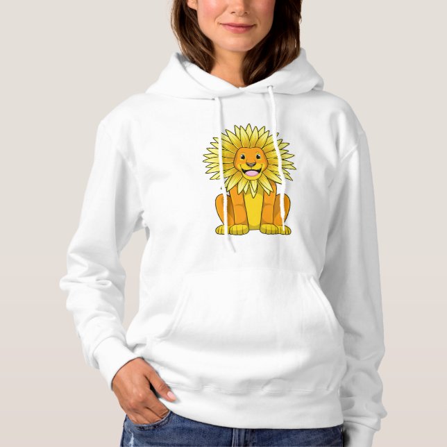 Moletom Leão com Flor de Girassol (Frente)