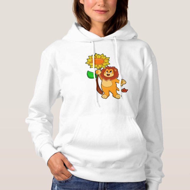 Moletom Leão com girassol florescente (Frente)