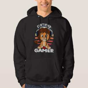 Moletom Leão com o jogo certificado do Gamer Headset Gamin