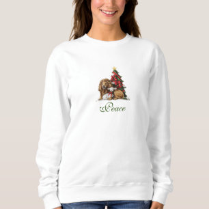 Moletom Leão de Natal e Camisola Básica de Maçã